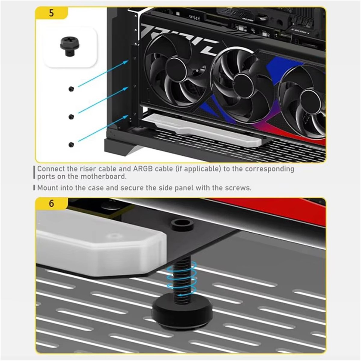 L77A Vertical GPU Mounting Bra - Pcie 4.0 X16 Riser Cable 90 Degree ulasan dan harga