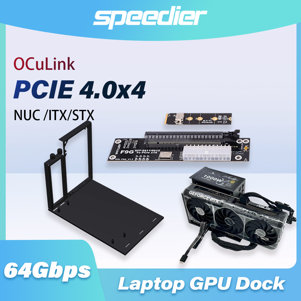 F9G 64Gbps OcuLink to PCIE 4.0 - External Gpu Dock Pcie 4.0 Oculink ulasan dan harga
