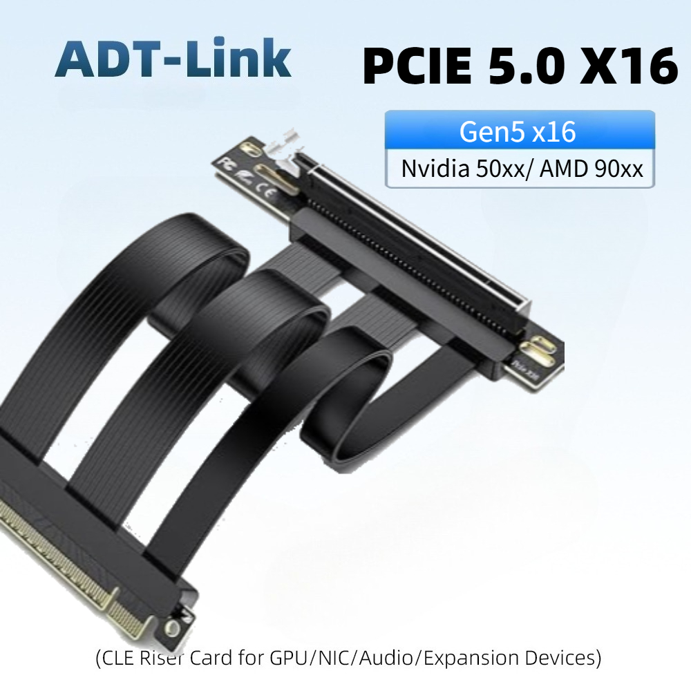 PCIE 5.0 x16 Riser Cable, Perf - Pcie 4.0 X16 Riser Cable 90 Degree ulasan dan harga