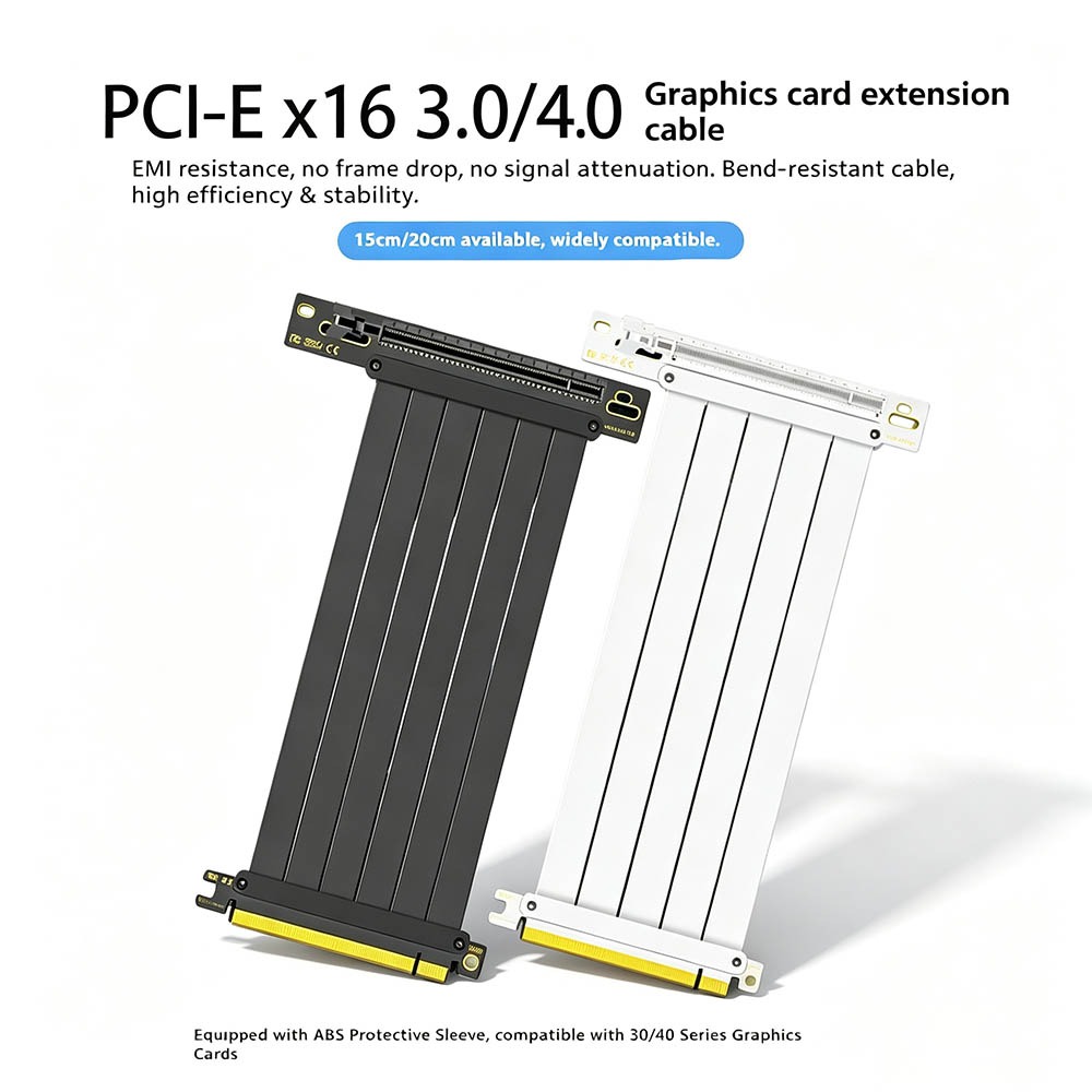 PCI‑E 4.0/3.0 X16 GPU Riser Ca - Pcie 4.0 X16 Riser Cable 90 Degree ulasan dan harga