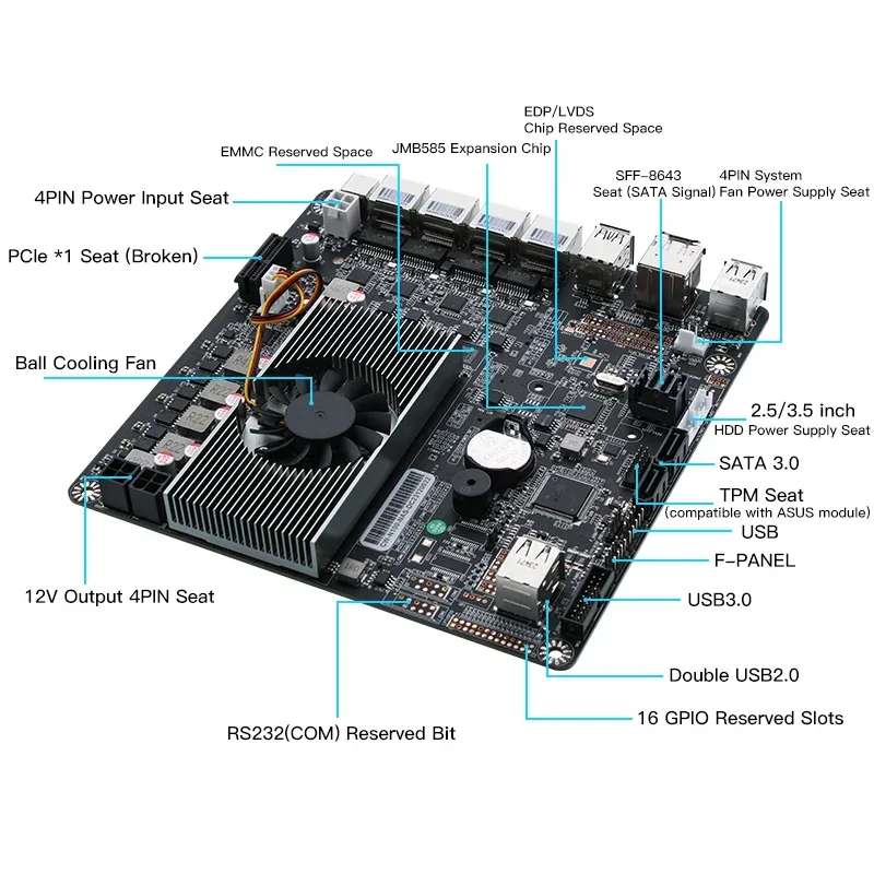 N100 Nas Motherboard 2xm.2 Nvm - Nas Motherboard N100 6 Sata ulasan dan harga