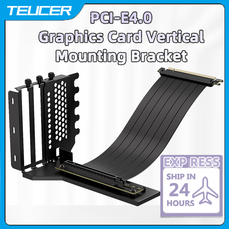 TEUCER Vertical GPU Mounting B - Pcie 4.0 X16 Riser Cable 90 Degree ulasan dan harga