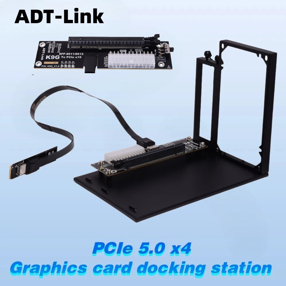 ADT-Link PCIe 5.0 4.0 128Gbps  - External Gpu Dock Pcie 4.0 Oculink ulasan dan harga