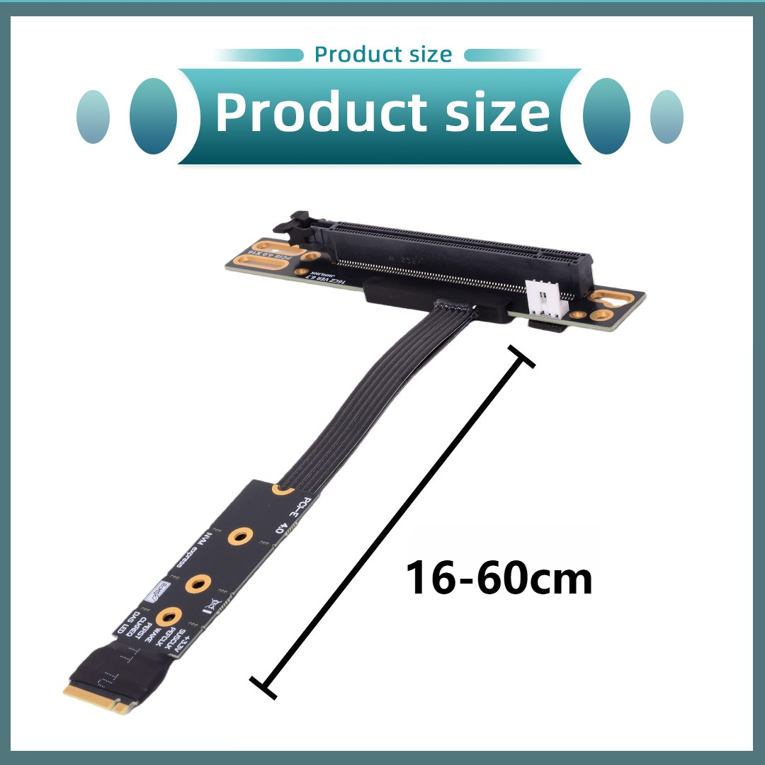M.2 NVME To PCIe X16 90 Degree - Pcie 4.0 X16 Riser Cable 90 Degree ulasan dan harga