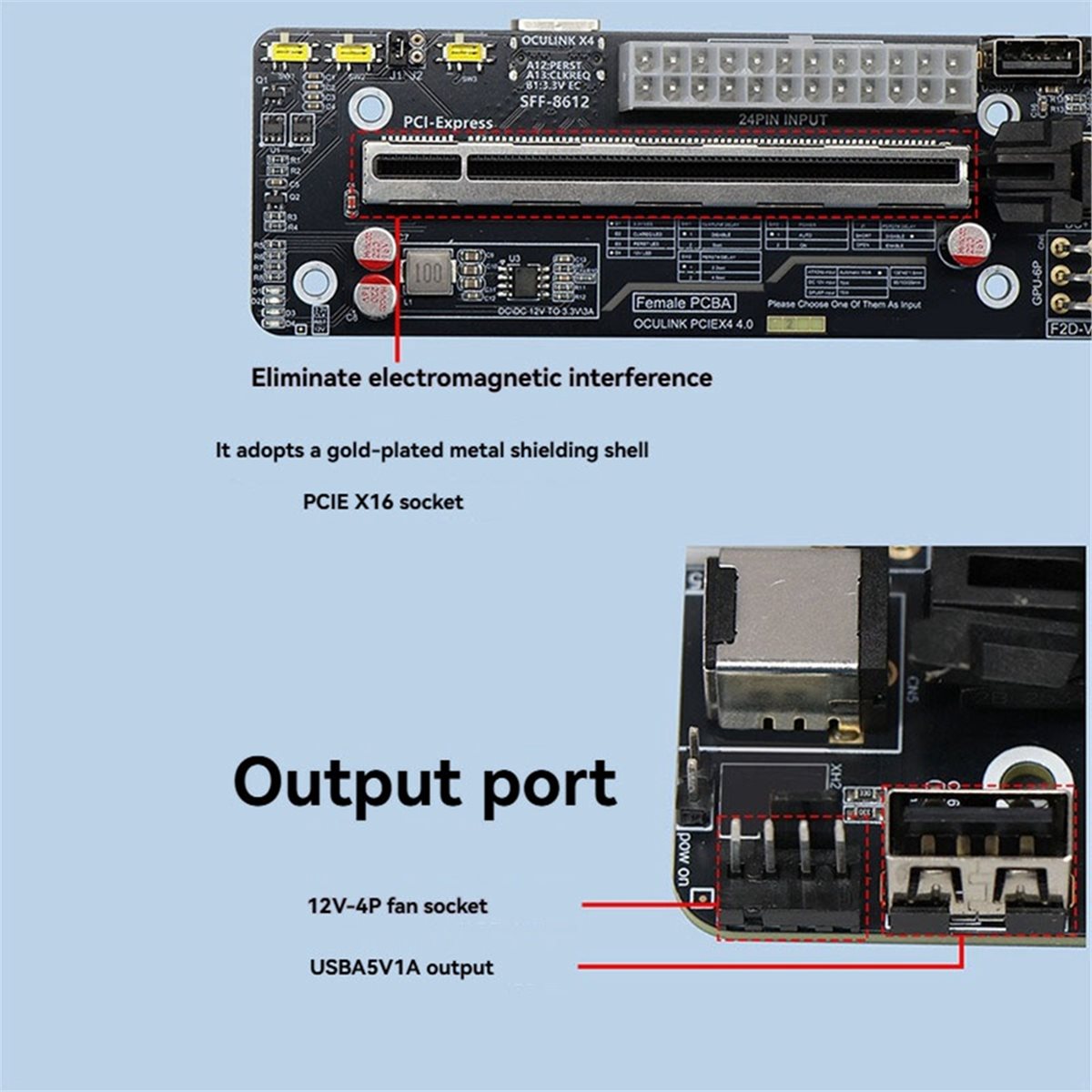 giftnew Oculink SFF-8612 to PC - External Gpu Dock Pcie 4.0 Oculink ulasan dan harga