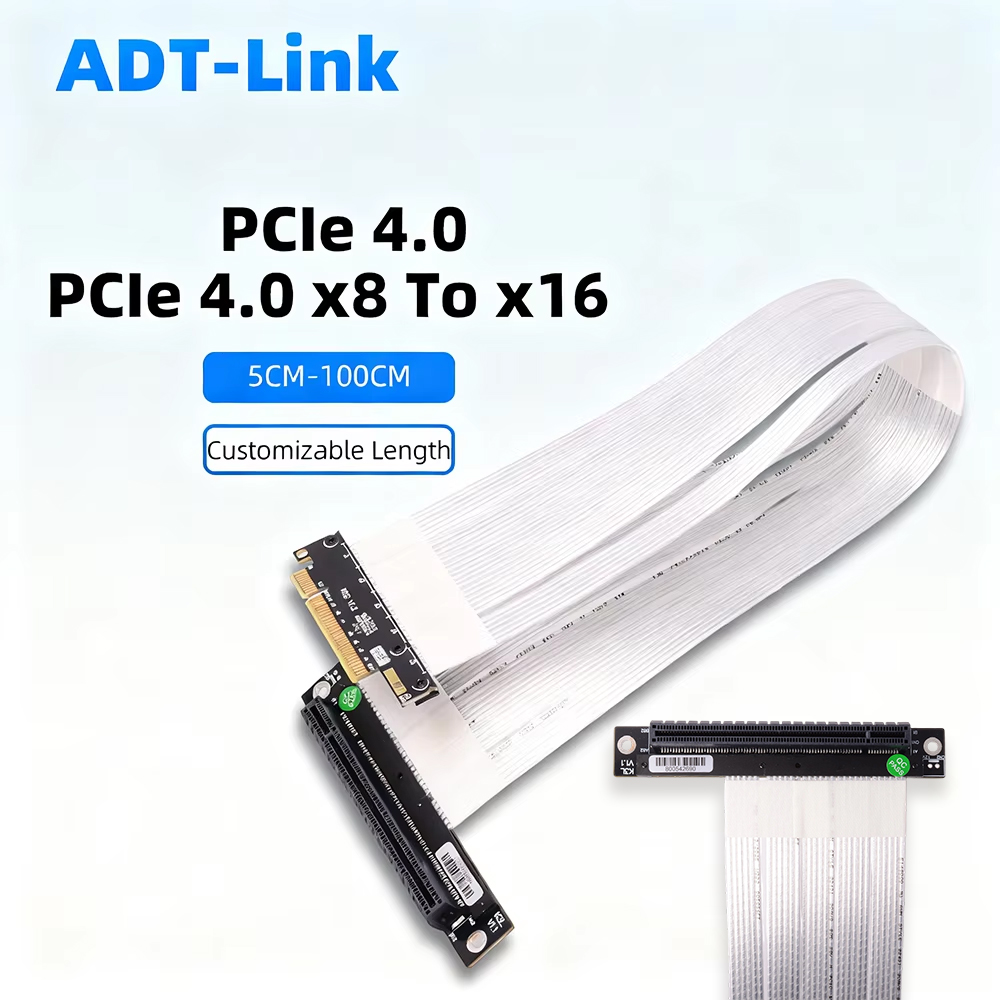 ADT-Link PCIE 4.0 3.0 X8 To X1 - Pcie 4.0 X16 Riser Cable 90 Degree ulasan dan harga